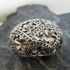Sterling Silver Ring with Raised Flowers