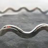 Polished Sterling Silver Wavy Bangle Bracelet