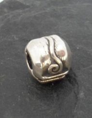 Hammered Sterling Silver Charm Stopper