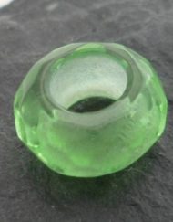 Soft Green Faceted Glass Bead