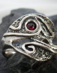 Sterling Silver Designer Garnet Ring