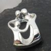 Large Sterling Silver Circle of Love Family of 4 Pendant