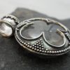 Sterling Silver 4 Leaf Clover Crystal Pendant