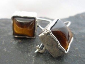 Sterling Silver Tiger's-eye Earrings