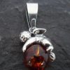 Sterling Silver Baltic Amber Cherub Pendant/Charm