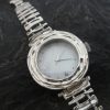 Sterling Silver Round Faced Watch with Mother of Pearl