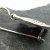 Square Sterling Silver Garnet Earrings