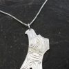 Vincent Henson Sterling Silver Native Raven Necklace
