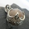Large Sterling Silver Clear Rock Crystal Ball Pendant