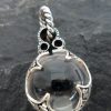 Sterling Silver Clear Rock Crystal Ball Pendant