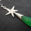 Sterling Silver Emerald Starfish Earrings