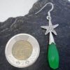 Sterling Silver Emerald Starfish Earrings