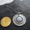 Ornate Sterling Silver Blue Lace Agate Necklace