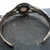 Sterling Silver White Agate Cuff Bracelet