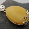 Sterling Silver Butter Amber Pendant
