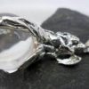 Large Sterling Silver Round Crystal Quartz Fairy Pendant