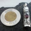 Sterling Silver Garnet Cremation Pendant