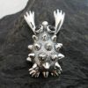 Sterling Silver Hedgehog Garnet Pendant