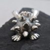 Sterling Silver Hedgehog Garnet Pendant