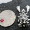Sterling Silver Hedgehog Garnet Pendant