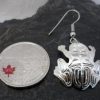 Vincent Henson Sterling Silver Engraved Native Frog Earrings