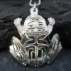 Vincent Henson Sterling Silver Engraved Native Frog Necklace