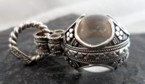 Sterling Silver Clear Rock Crystal Ball Pendant