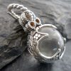 Sterling Silver Clear Rock Crystal Ball Pendant