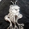 Large Character Sterling Silver Frog Pendant
