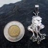 Large Character Sterling Silver Frog Pendant