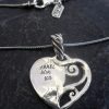 Sterling Silver Flower Heart Necklace
