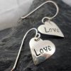 Sterling Silver Heart Love Earrings