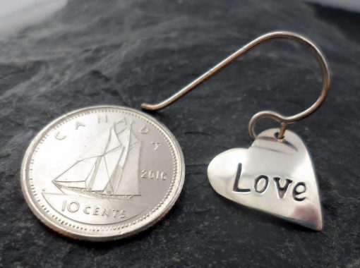 Sterling Silver Heart Love Earrings